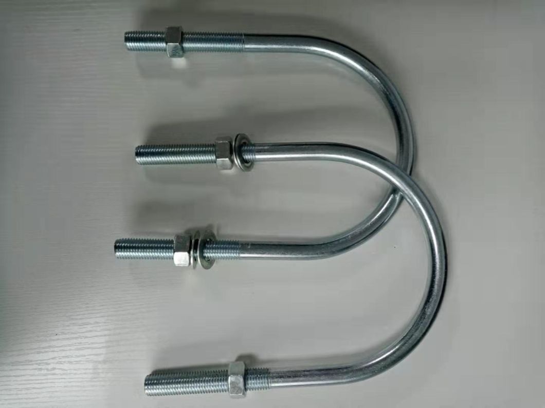 I-Stainless Steel Hoop U Type Pipe Clamp ene-Zinc-Plated