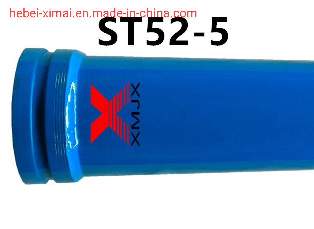 Red at Blue Color Concrete Pump St 52 Single Wall Pipe