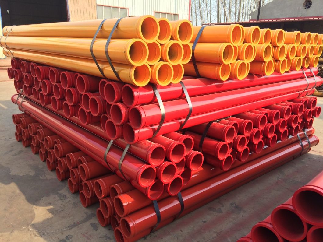 Twin Wall Red Paint Concrete Pump Pipe for Schwing Pm