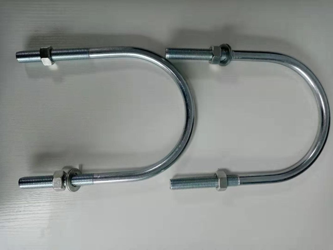 Stainless Steel Hoop U Type Pipe Clamp with Zinc-Plated