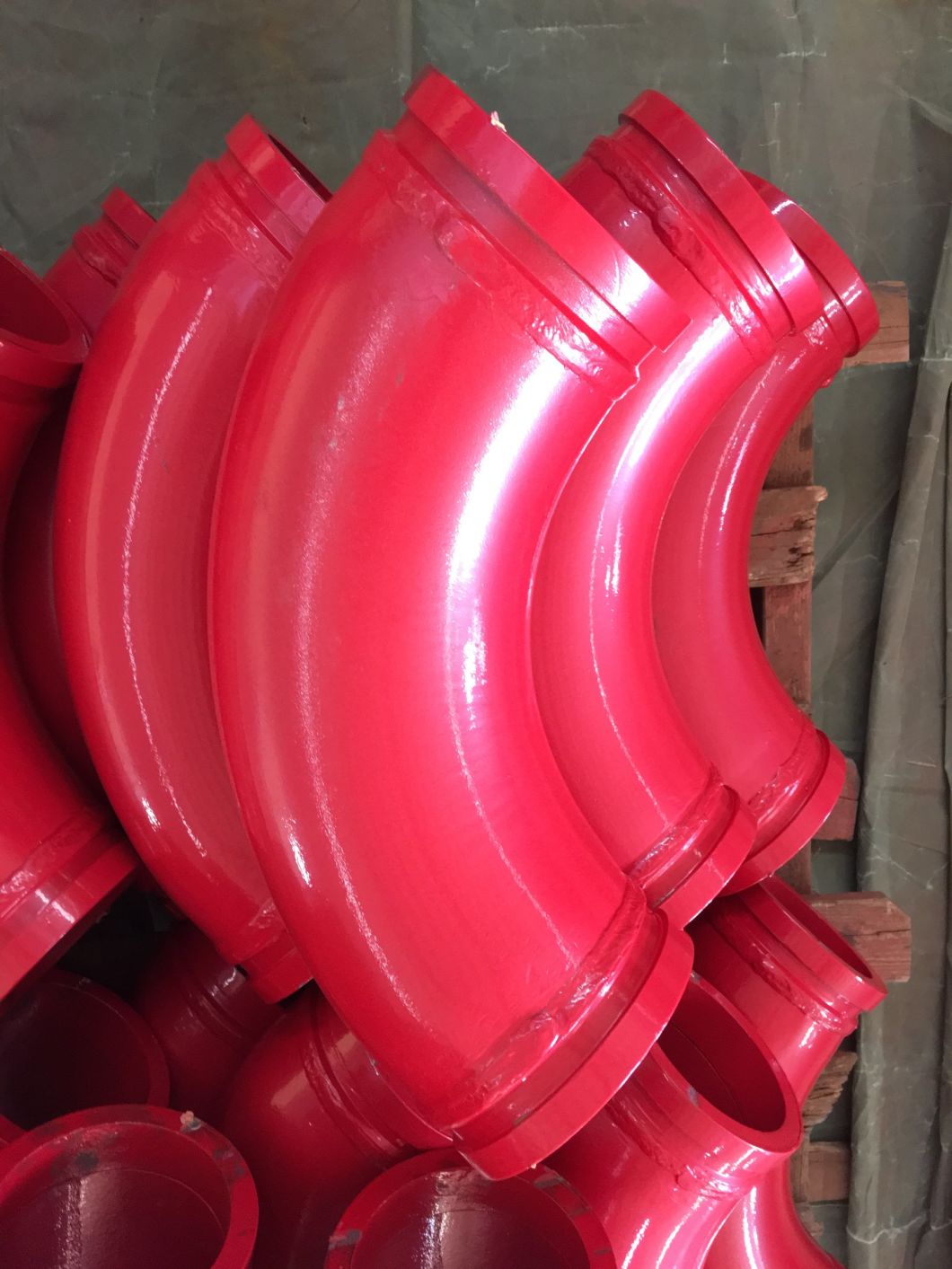 Orange Color Concrete Pump Casting Elbow for Putzmeister